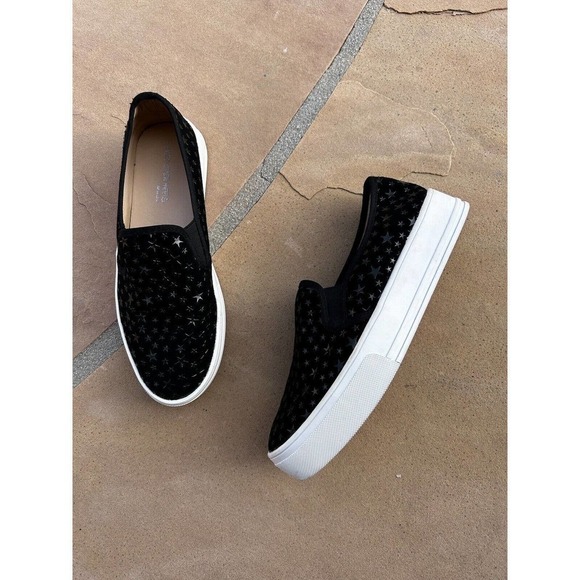 Head over heels Dune Slip On sneaker Black With Metallic Stars 40 - Picture 1 of 4